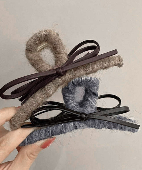 ヘアクリップバンスクリップ秋冬レディース リボンヘアアクセサリー韓国風可愛い しっかり挟めるまとめ髪簡単 オフィスカジュアル髪飾り 大人ヘアアレンジ ハーフアップ 21SHIPIN-122